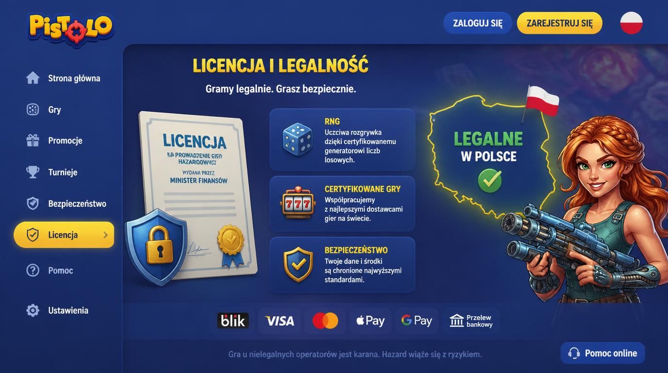 Ikona licencji i zabezpieczeń na tle mapy Polski